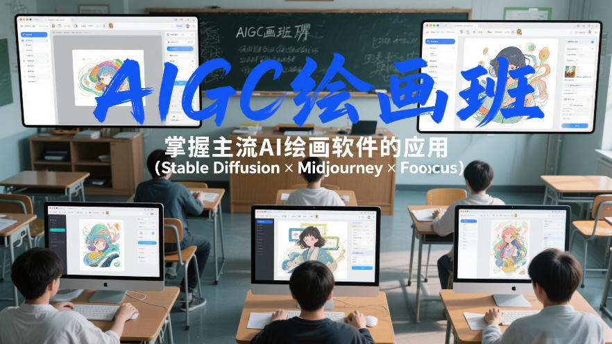 AIGC绘画班，掌握主流Ai绘画软件的应用（Stable Diffusion x Midjourney x Fooocus）-知创网