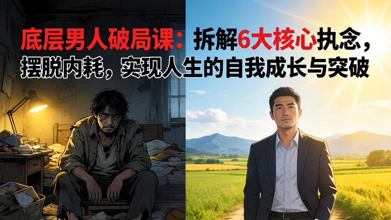 （17747期）付费文章：底层男人破局课：拆解 6 大核心执念，摆脱内耗，实现人生的自我成长与突破-知创网