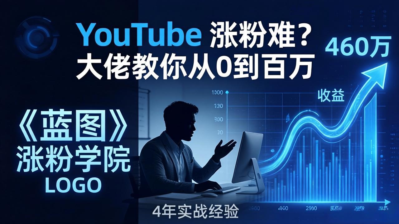 (17836期)YouTube 涨粉难?《蓝图涨粉学院》:4 年赚 460 万的大佬教策略,从0到百万有路径!-知创网