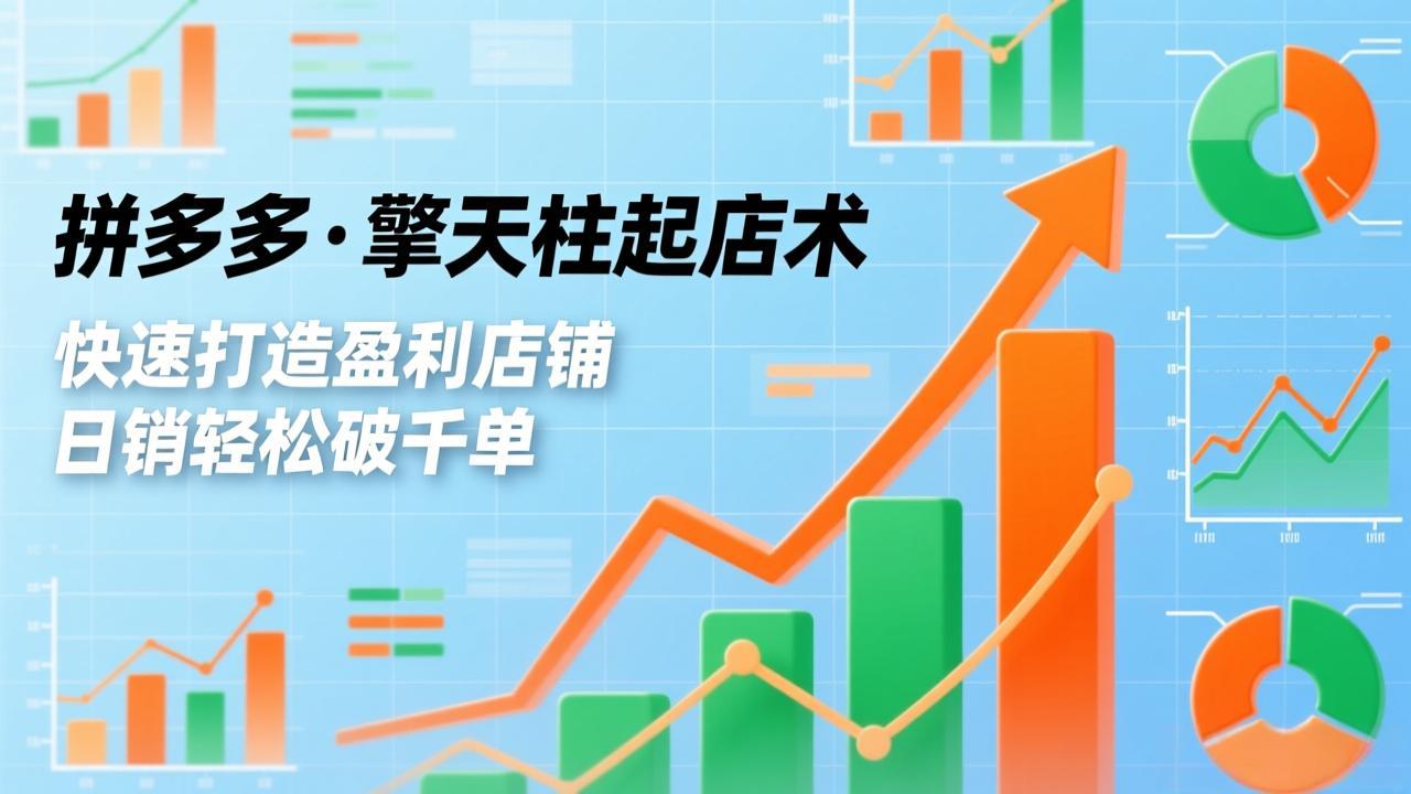 （17715期）拼多多·擎天柱起店术3.0(更新)，爆流布局、利润起飞、不断流，快速打造盈利店铺，日销破千单-知创网