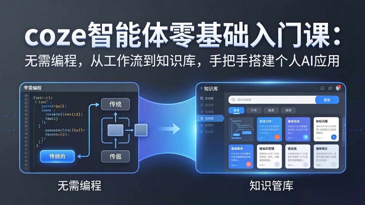 （17775期）coze智能体零基础入门课：无需编程，从工作流到知识库，手把手搭建个人AI应用-知创网