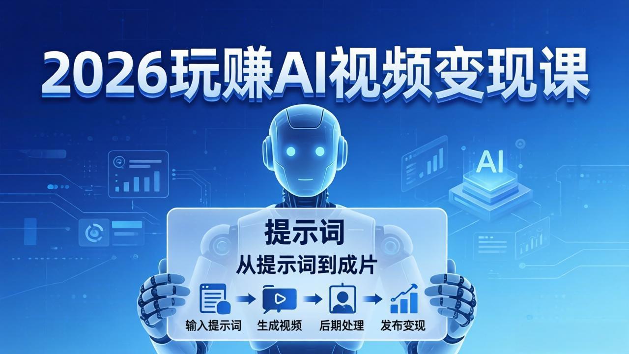 （17827期）2026玩赚AI视频变现课：掌握 AI 视频全流程技能，从提示词到成片高效产出-知创网