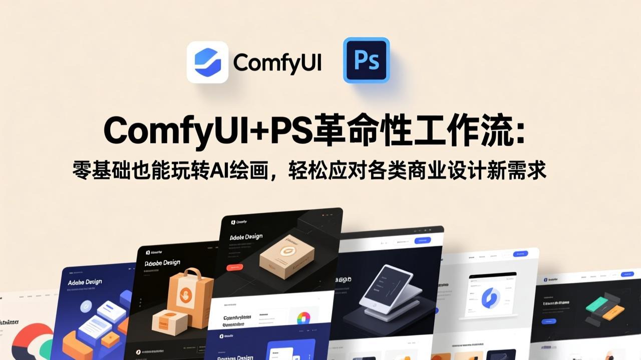 （17512期）ComfyUI+PS革命性工作流：零基础也能玩转AI绘画，轻松应对各类商业设计新需求-知创网