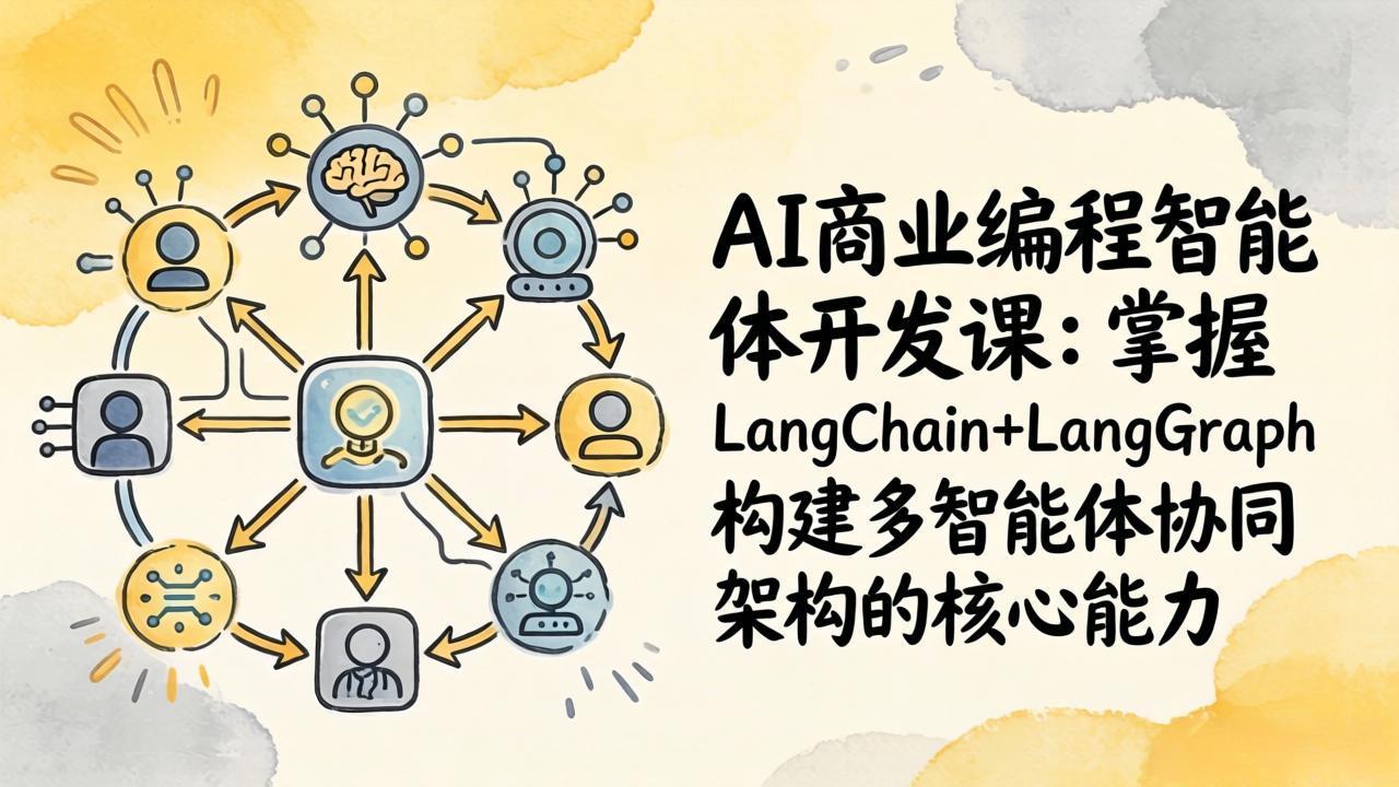 （17608期）AI商业编程智能体开发课：掌握LangChain+LangGraph构建多智能体协同架构的核心能力-知创网