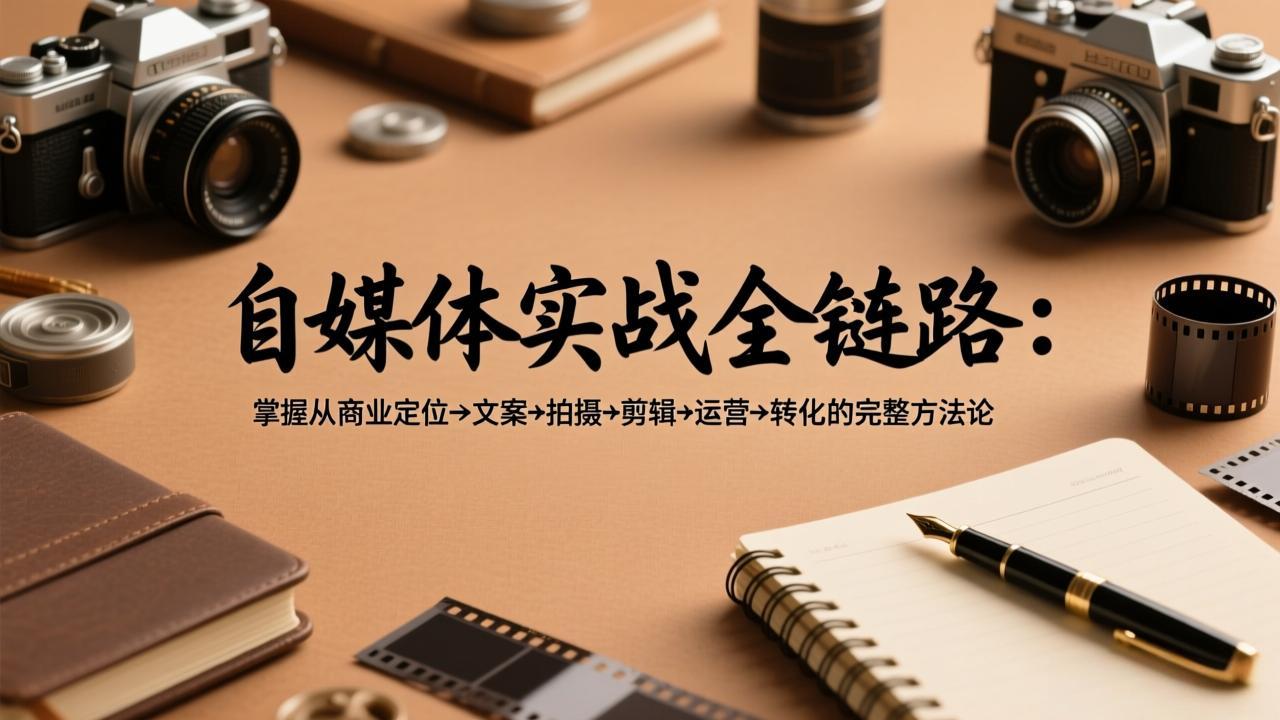 (17586期)自媒体实战全链路:掌握从商业定位→文案→拍摄→剪辑→运营→转化的完整方法论-知创网