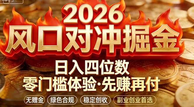 （17631期）2026美金对冲套利，无赠金对冲策略保驾护航，低门槛易上手实操。单人单日收益2000+-知创网