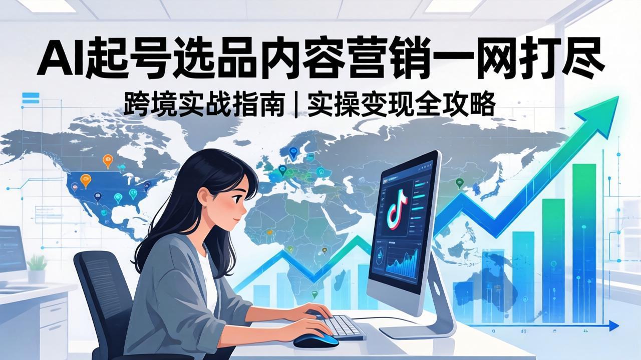 （17824期）2026 TikTok 跨境AI实操：从零基础到变现全流程，AI起号选品内容营销一网打尽-知创网