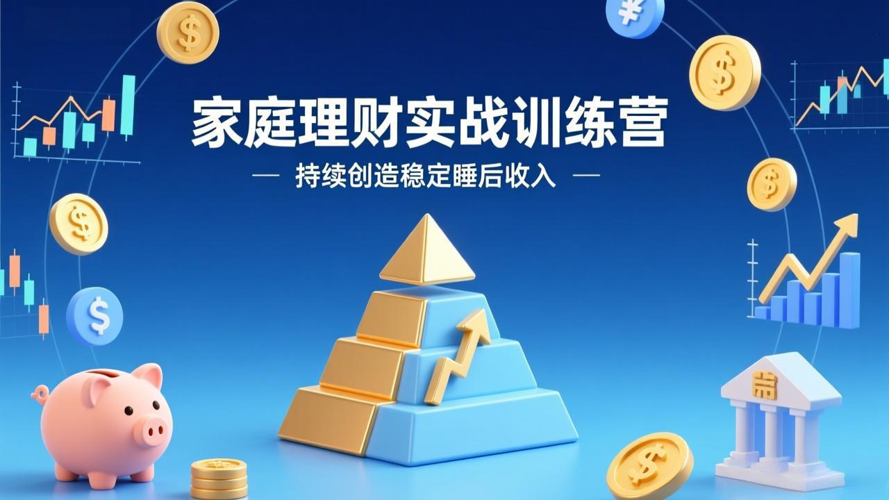 （17486期）家庭理财实战训练营：从0到1建体系，三阶进阶层层递进，助你持续创造稳定睡后收入-知创网