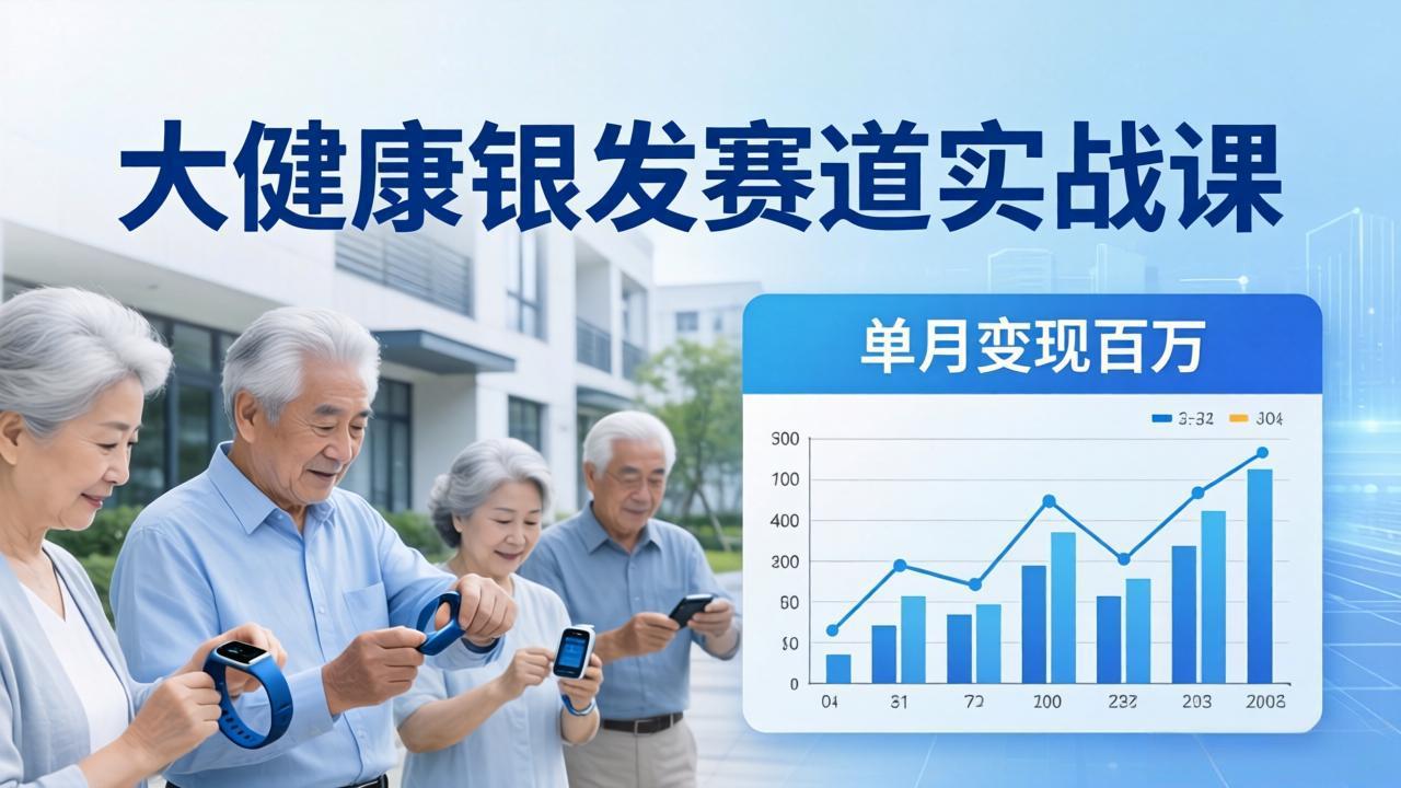(17754期)大健康银发赛道实战课:拆解视频号线索型 IP 单月变现百万逻辑,教你精准获客高效变现-知创网