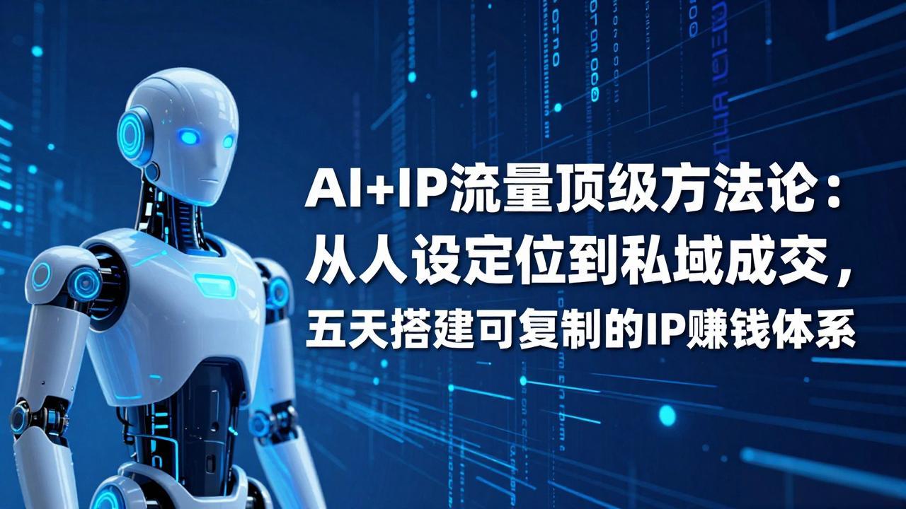 （17521期）AI+IP顶级方法论：从人设定位到私域成交，五天搭建可复制的IP赚钱体系-知创网