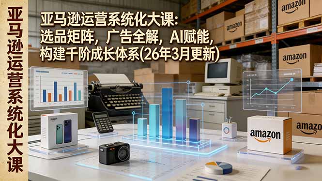 （17622期）亚马逊运营系统化大课：选品矩阵，广告全解，AI赋能，构建千阶成长体系(26年3月更新)-知创网