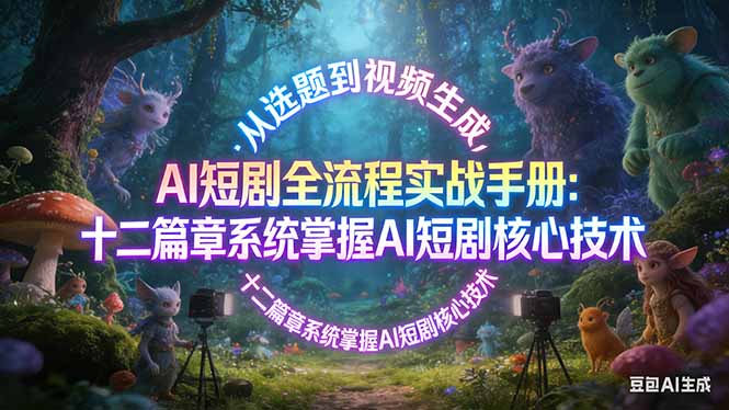 (17620期)AI 短剧全流程实战手册:从选题到视频生成,十二篇章系统掌握 AI 短剧核心技术-知创网