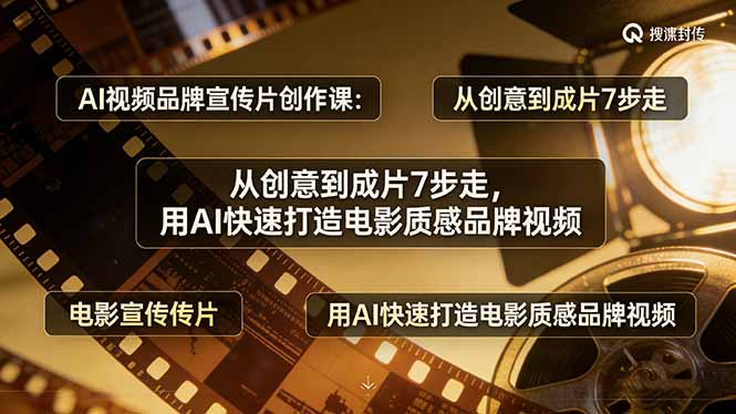 （17697期）AI视频品牌宣传片创作课：从创意到成片7步走，用AI快速打造电影质感品牌视频-知创网