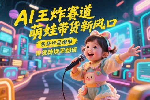 AI王炸赛道，萌娃带货新风口，条条作品爆单，带货转换率翻倍，核心逻辑拆解-知创网