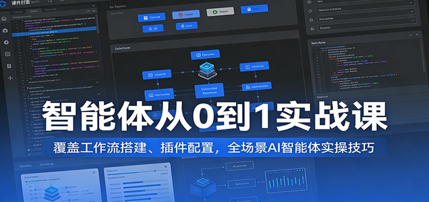 智能体从0到1实战课：覆盖工作流搭建、插件配置，全场景AI智能体实操技巧-知创网
