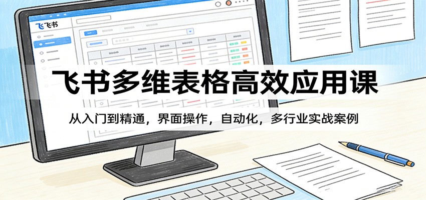 飞书多维表格高效应用课：从入门到精通，界面操作，自动化，多行业实战案例-知创网