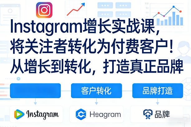 Instagram增长实战课，将关注者转化为付费客户！从增长到转化，打造真正品牌（双语字幕）-知创网