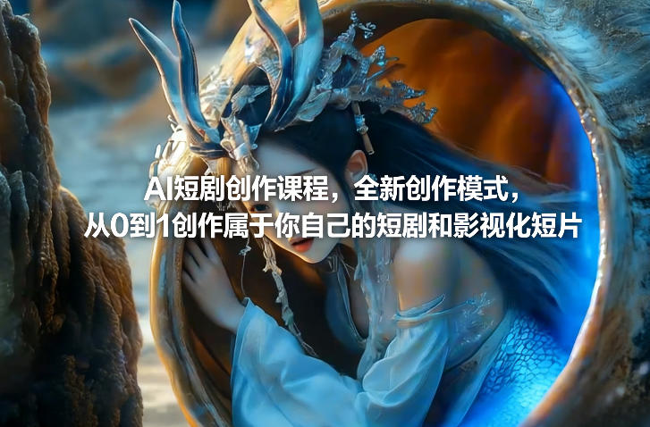 AI短剧创作课程，全新创作模式，从0到1创作属于你自己的短剧和影视化短片-知创网