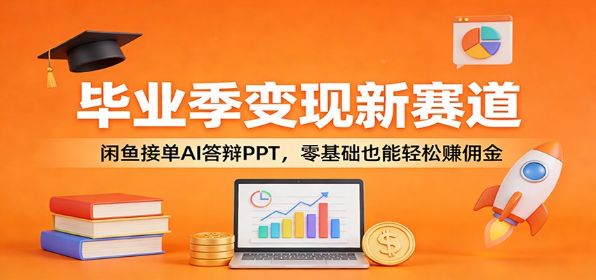 毕业季变现新赛道：闲鱼接单AI答辩PPT，零基础也能轻松赚佣金-知创网