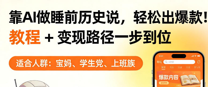 靠AI做睡前历史解说，轻松出爆款！教程+变现路径一步到位，单个视频收益1K+【揭秘】-知创网
