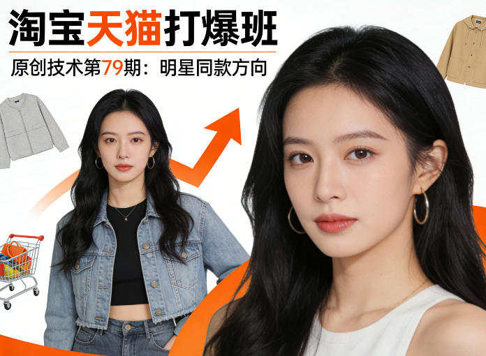 《淘宝天猫打爆班》原创技术第79期：明星同款方向-知创网