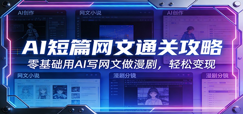 AI短篇网文通关攻略：零基础用AI写网文做漫剧，轻松变现-知创网