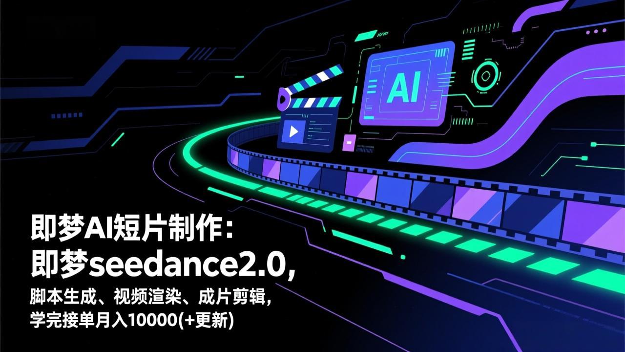 （17969期）即梦AI 短片制作(更新)：即梦seedance2.0，脚本生成、视频渲染、成片剪辑，学完接单月入10000+-知创网