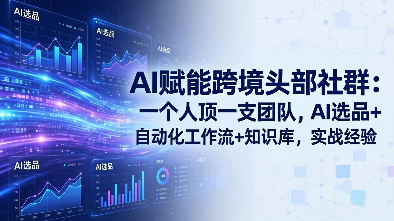 （18164期）AI赋能跨境头部社群-更新4月23：一个人顶一支团队，AI选品+自动化工作流+知识库，实战经验-知创网