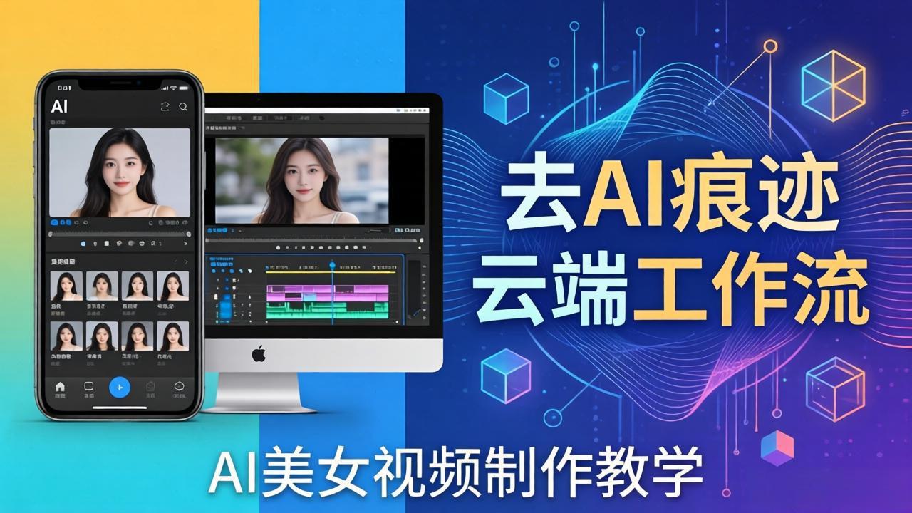 (17928期)AI美女视频制作教学:去AI痕迹,云端工作流出图,手机电脑均可,不需要配置-知创网