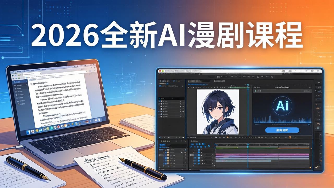 (17893期)2026全新AI漫剧课程:覆盖创作全链路,教你写作分镜剪辑配音一站式打造漫剧作品-知创网