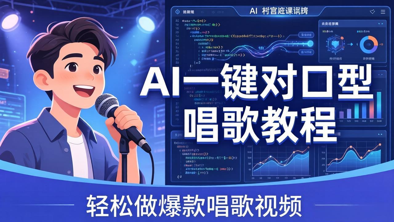 （18118期） AI一键对口型唱歌教程：零基础也能学，素材准备+模型训练+音色转换，轻松做爆款唱歌视频-知创网