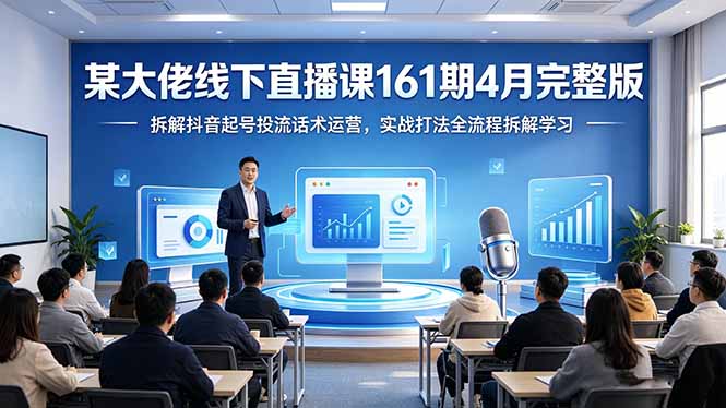 （18209期）某大佬线下直播课161期4月完整版，拆解抖音起号投流话术运营，实战打法全流程拆解学习-知创网