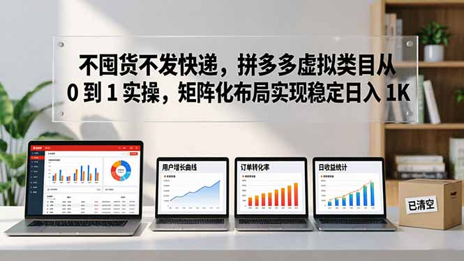 (17989期)不囤货不发快递,拼多多虚拟类目从 0 到 1 实操,矩阵化布局实现稳定日入 1K-知创网