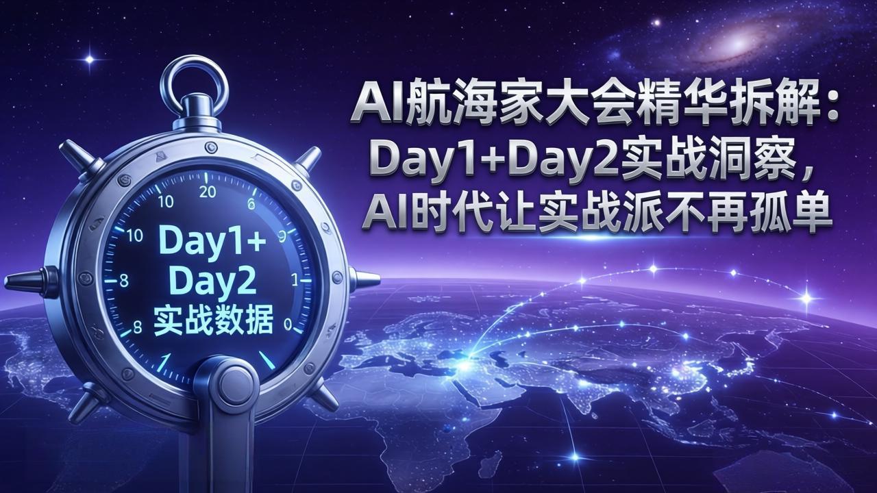 （17867期）AI航海家大会精华拆解：Day1+Day2实战洞察，AI时代让实战派不再孤单-知创网