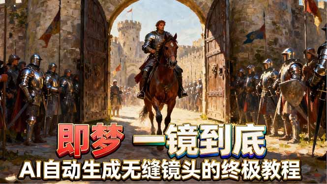 （18241期）即梦AI一镜到底终极教程，智能补帧+运镜技巧，AI自动生成无缝丝滑长镜头高效出片-知创网