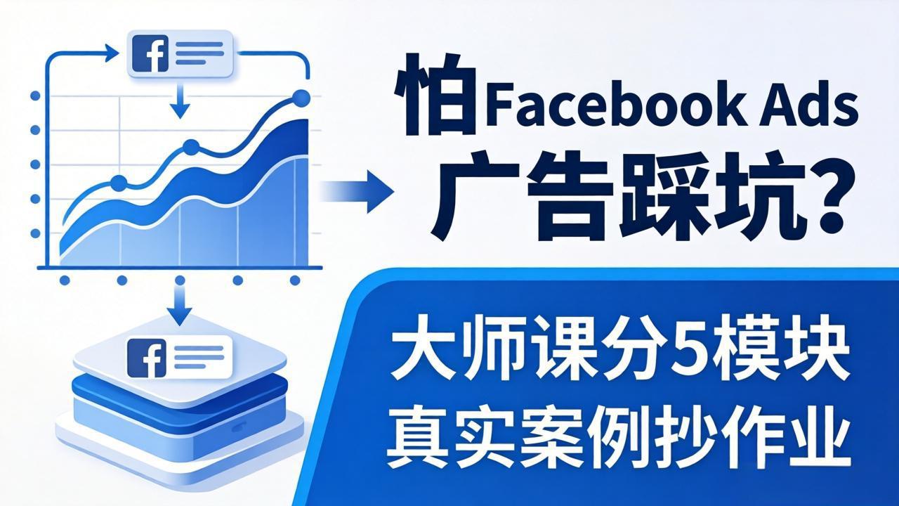 （18174期）怕 Facebook Ads 广告踩坑？大师课分 5 模块教你做广告、搞扩量，还带真实案例抄作业！-知创网