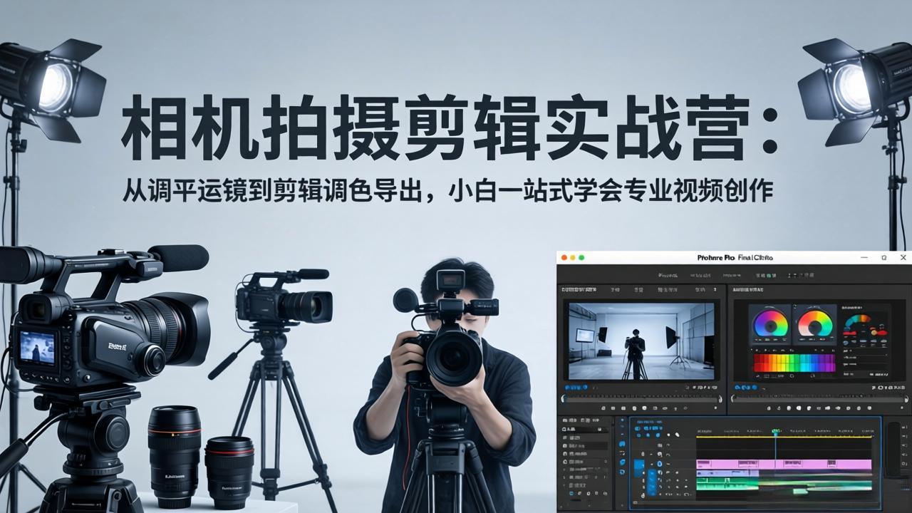 （18002期）相机拍摄剪辑实战营：从调平运镜到剪辑调色导出，小白一站式学会专业视频创作-知创网