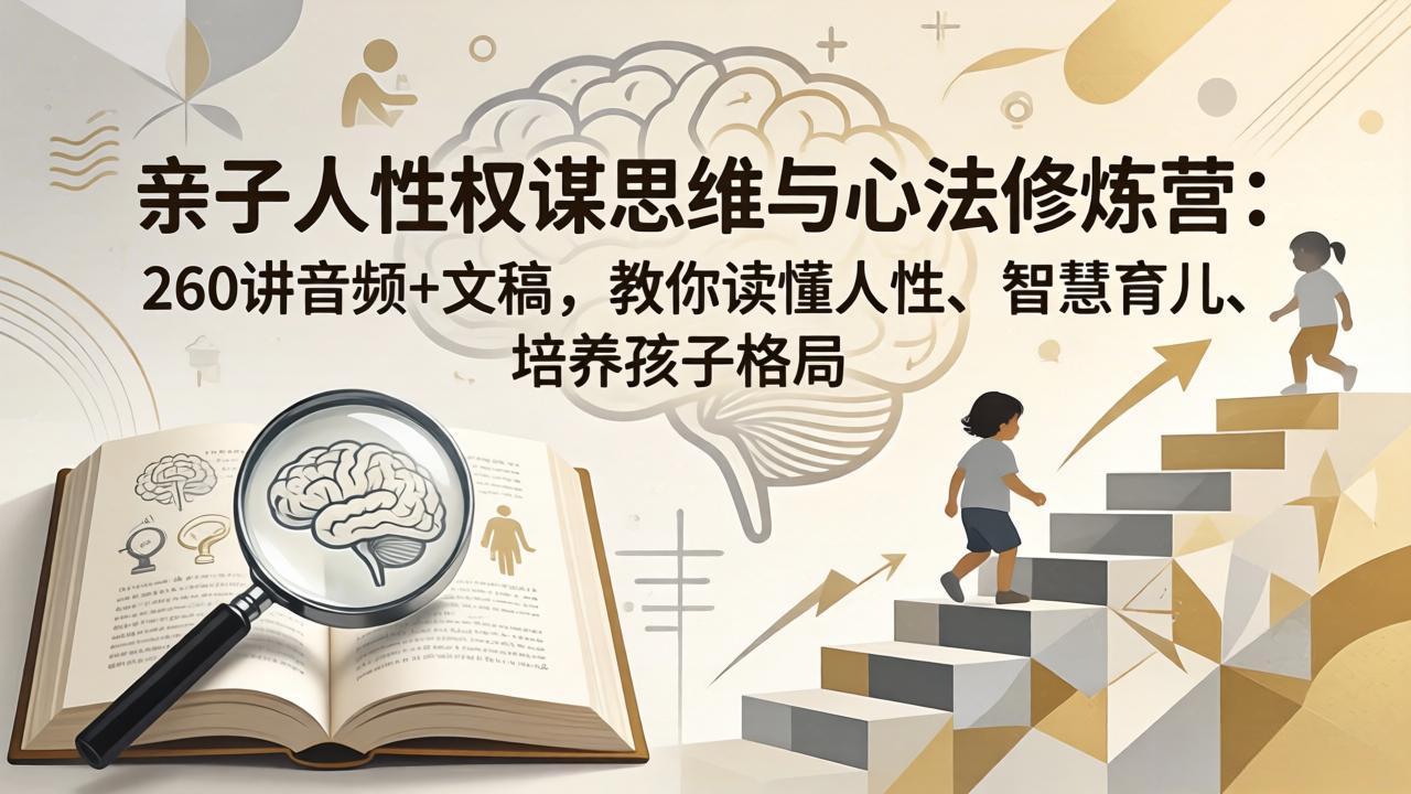（18076期）亲子人性权谋思维与心法修炼营：260讲音频+文稿，教你读懂人性、智慧育儿、培养孩子格局-知创网