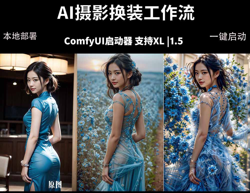 （18268期）ComfyUI人像写真摄影工作流：本地一键部署，换装换场景换脸全搞定，影楼效率翻倍-知创网