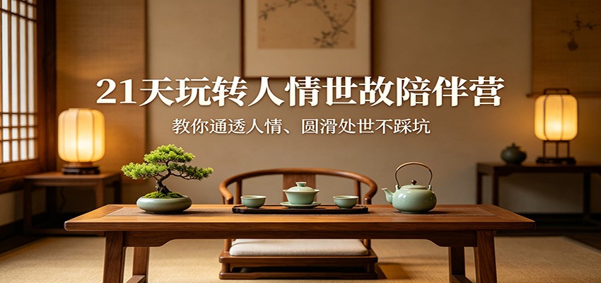 21天玩转人情世故陪伴营：教你通透人情、圆滑处世不踩坑-知创网