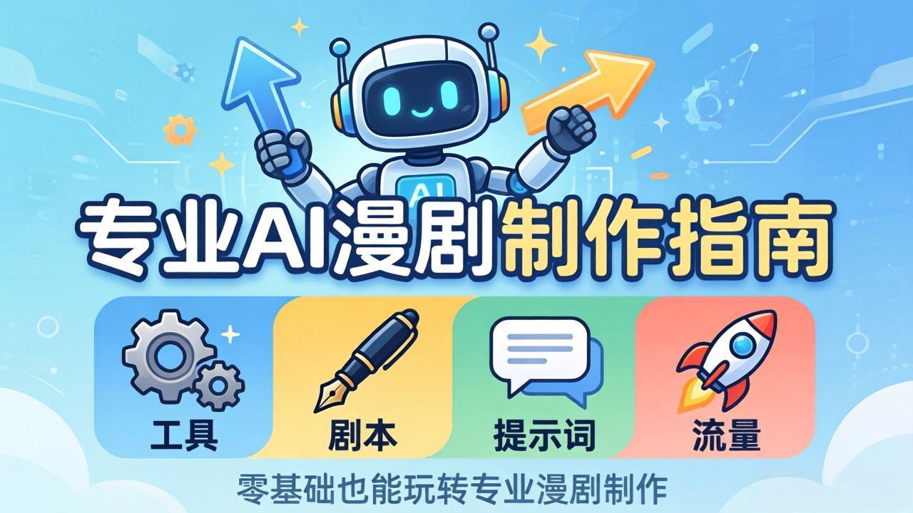 （18190期）专业AI漫剧制作指南：工具+剧本+提示词+流量全流程，零基础也能玩转专业漫剧制作-知创网