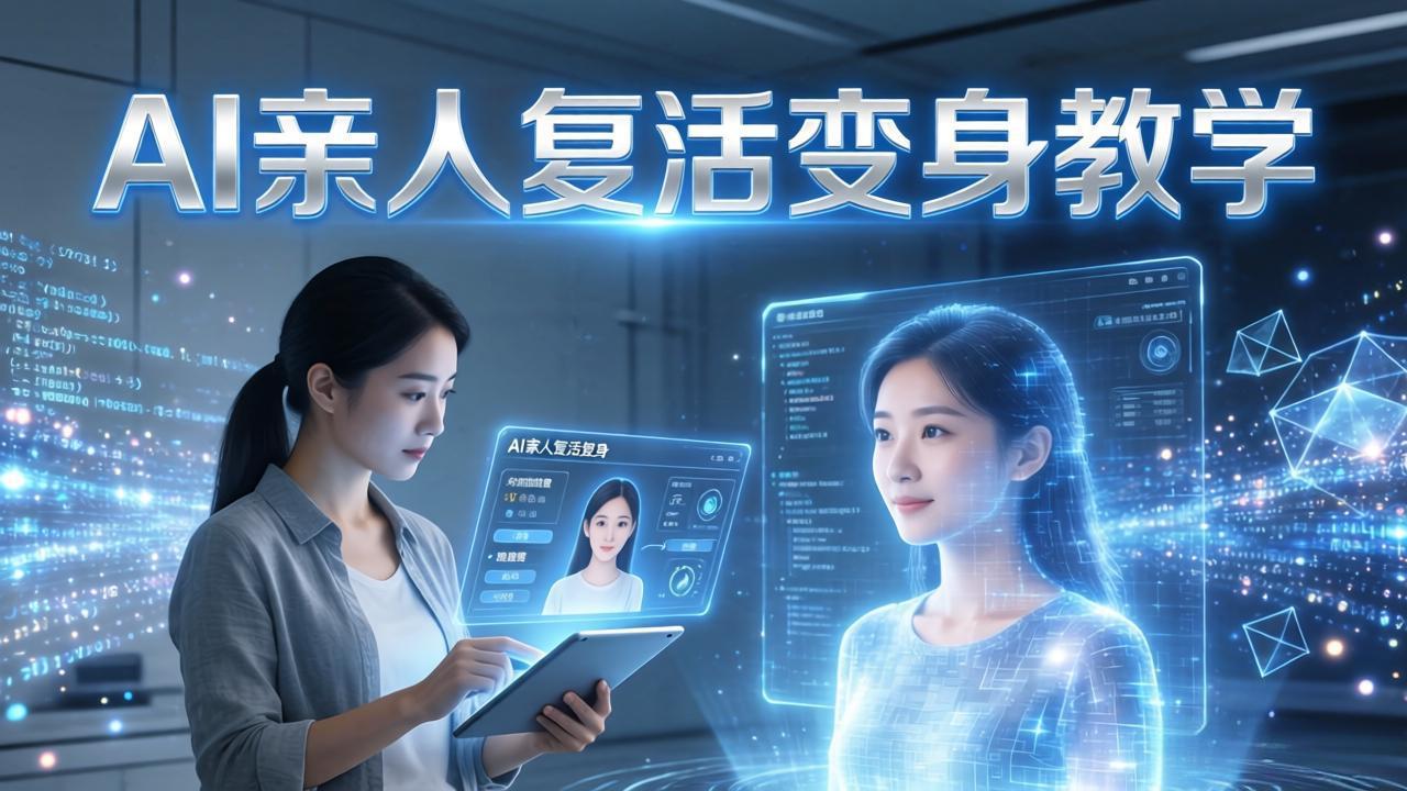 （17940期）AI亲人复活变身教学，最近超级火爆的项目，涨粉超级快，私域引流代做服务，收徒等-知创网