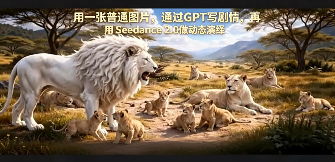 用一张普通图片，通过GPT写剧情，再用Seedance 2.0做动态演绎，居然能生成迪士尼风格搞笑动画-知创网