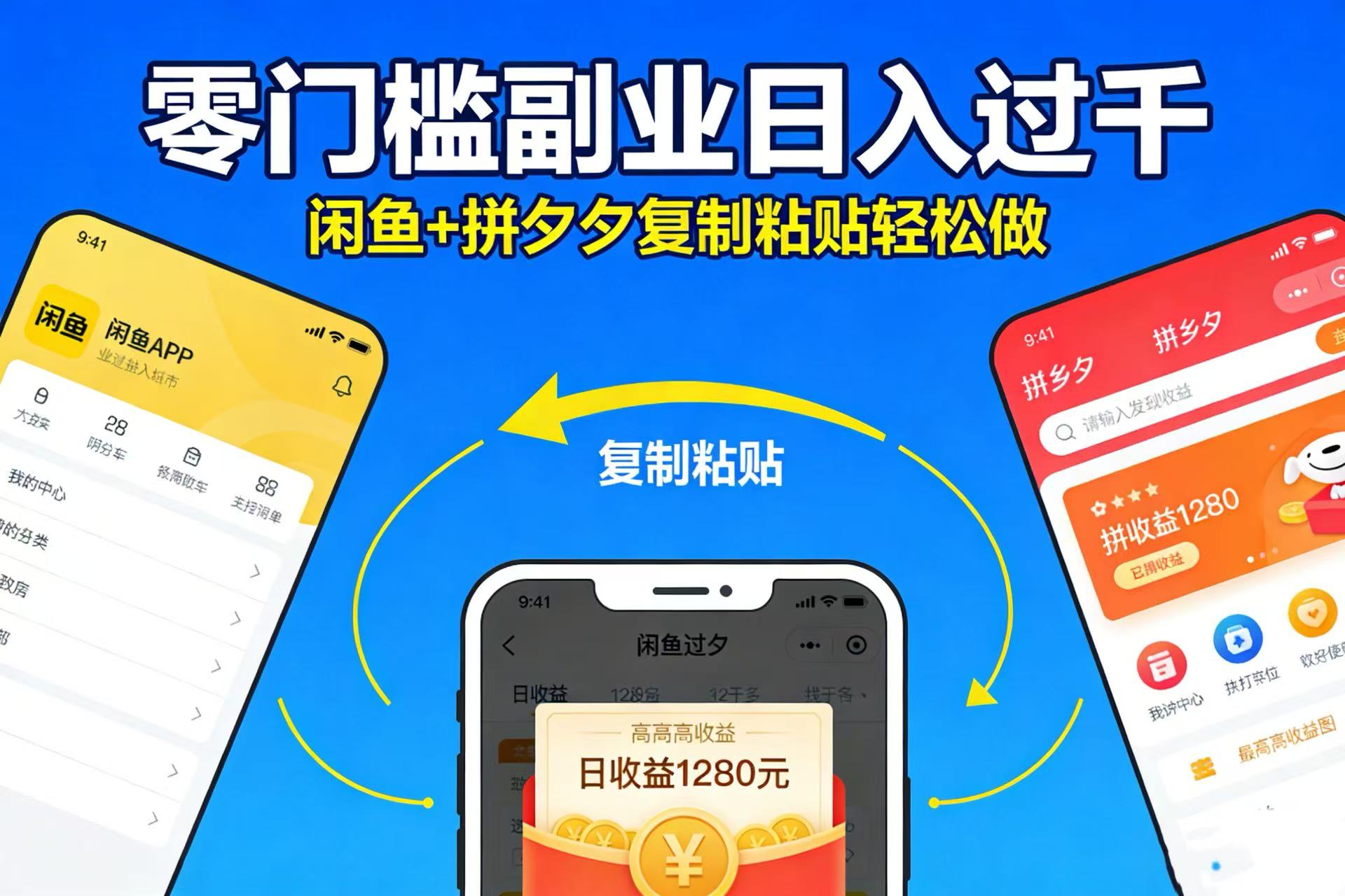 不用学技术！闲鱼 + 拼夕夕复制粘贴，零门槛副业日入过千-知创网