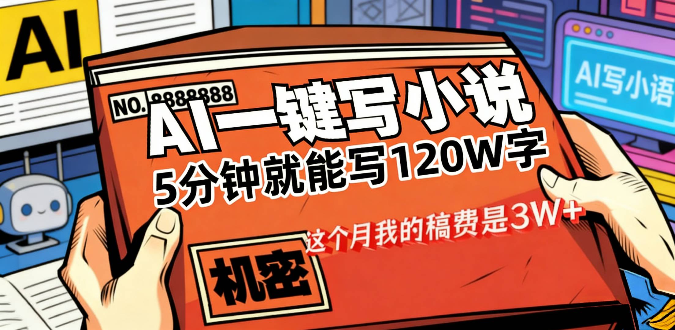 这个月我的稿费又是3W+，用AI写小说真的是太牛了，5分钟就能120W字-知创网