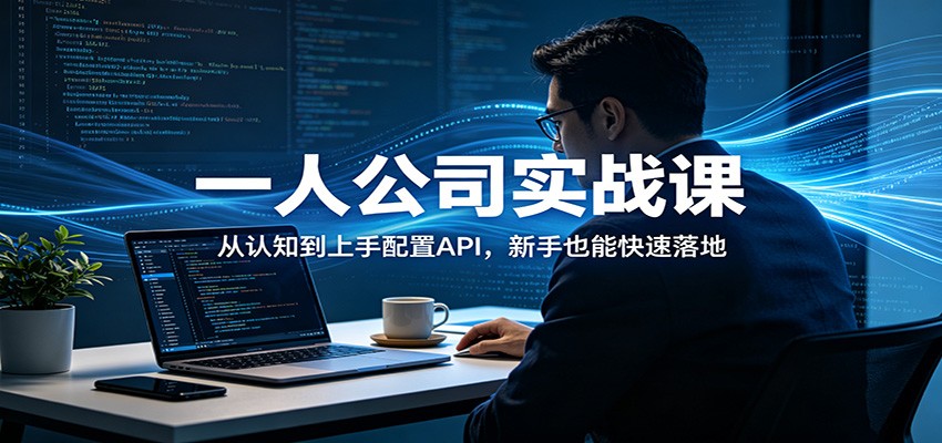 一人公司实战课：从认知到上手配置API，新手也能快速落地-知创网