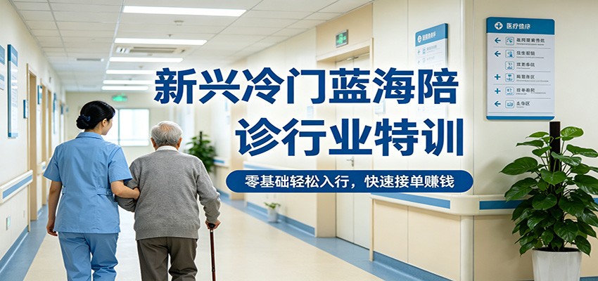 新兴冷门蓝海陪诊行业特训，零基础轻松入行，快速接单赚钱-知创网