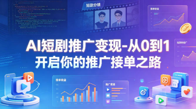AI短剧推广变现-从0到1开启你的推广接单之路-知创网