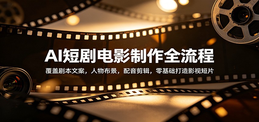 AI短剧电影制作全流程：覆盖剧本文案，人物布景，配音剪辑，零基础打造影视短片-知创网