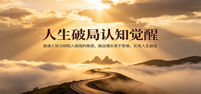 人生破局认知觉醒，普通人努力却陷入困境的根源，跳出埋头苦干思维，实现人生翻盘-知创网
